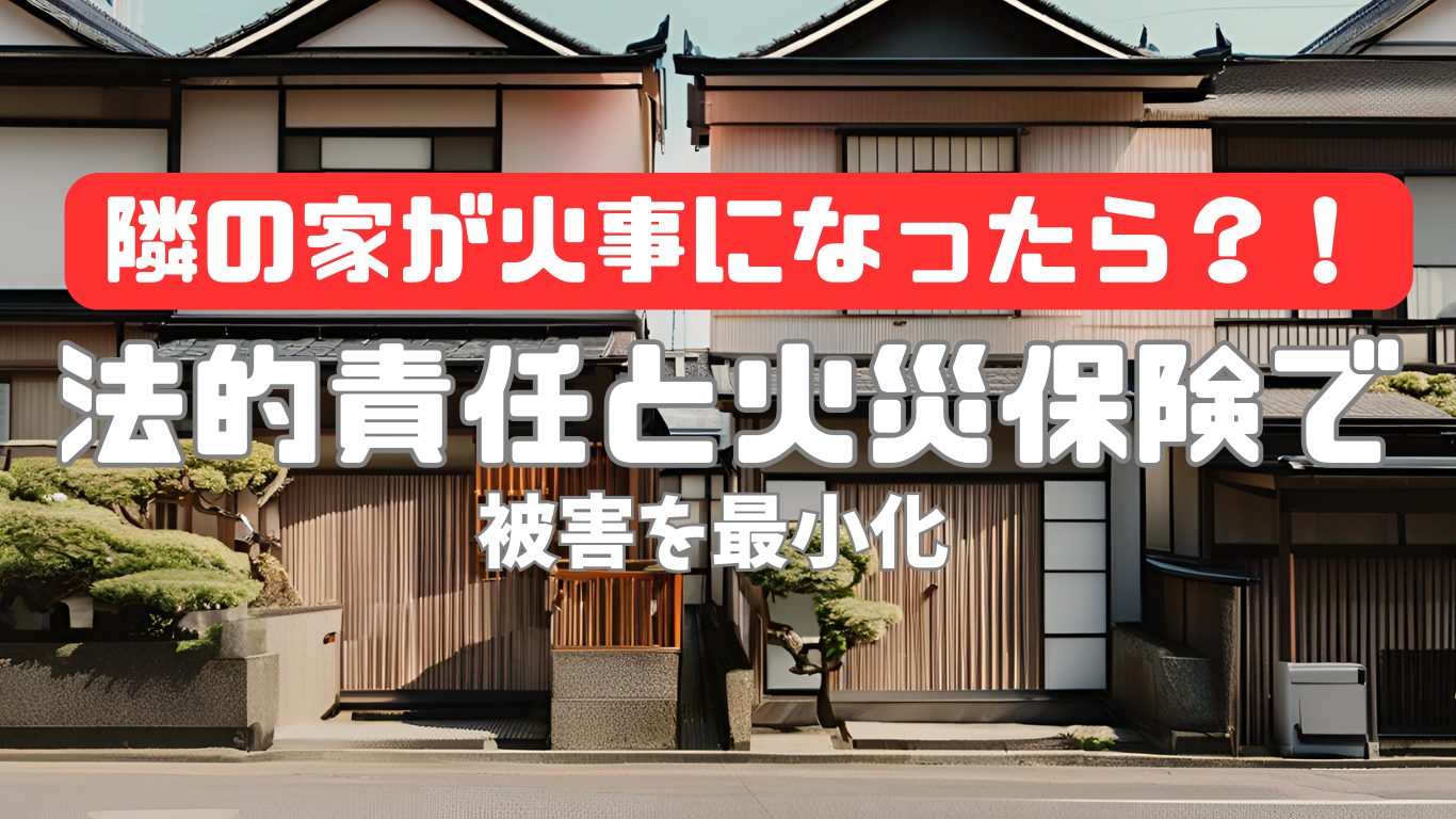 隣の家が火事になったら!?法的責任と火災保険で被害最小化