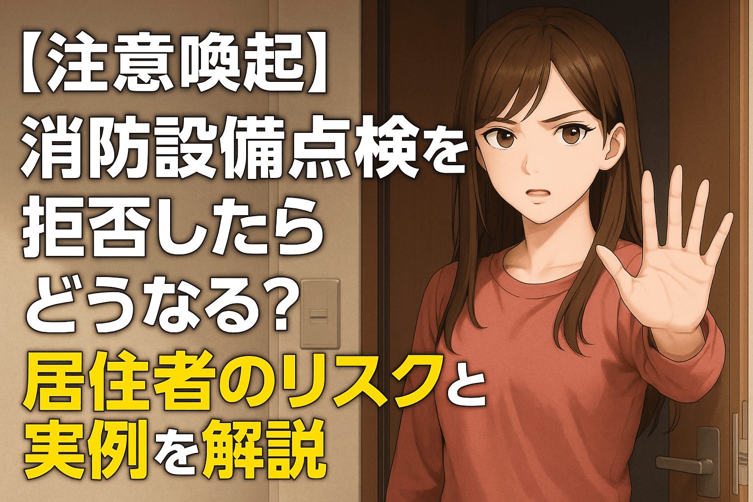 【注意喚起】消防設備点検を拒否したらどうなる?居住者のリスクと実例を解説