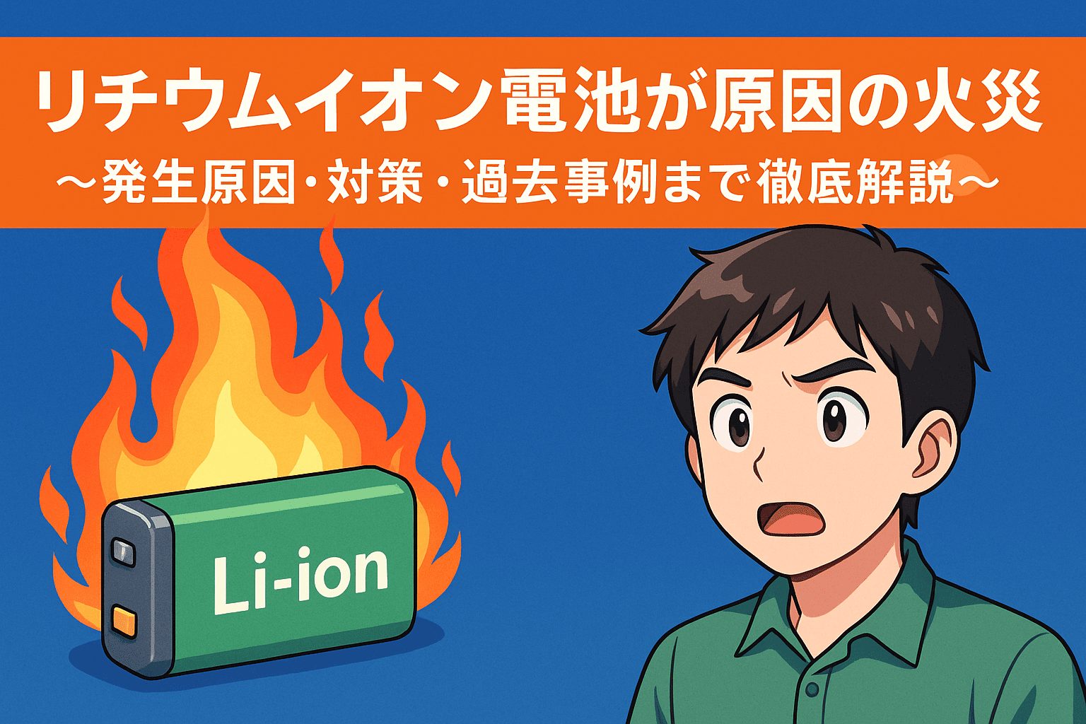 【徹底解説】リチウムイオン電池が原因の火災~発生原因・対策・過去事例まで