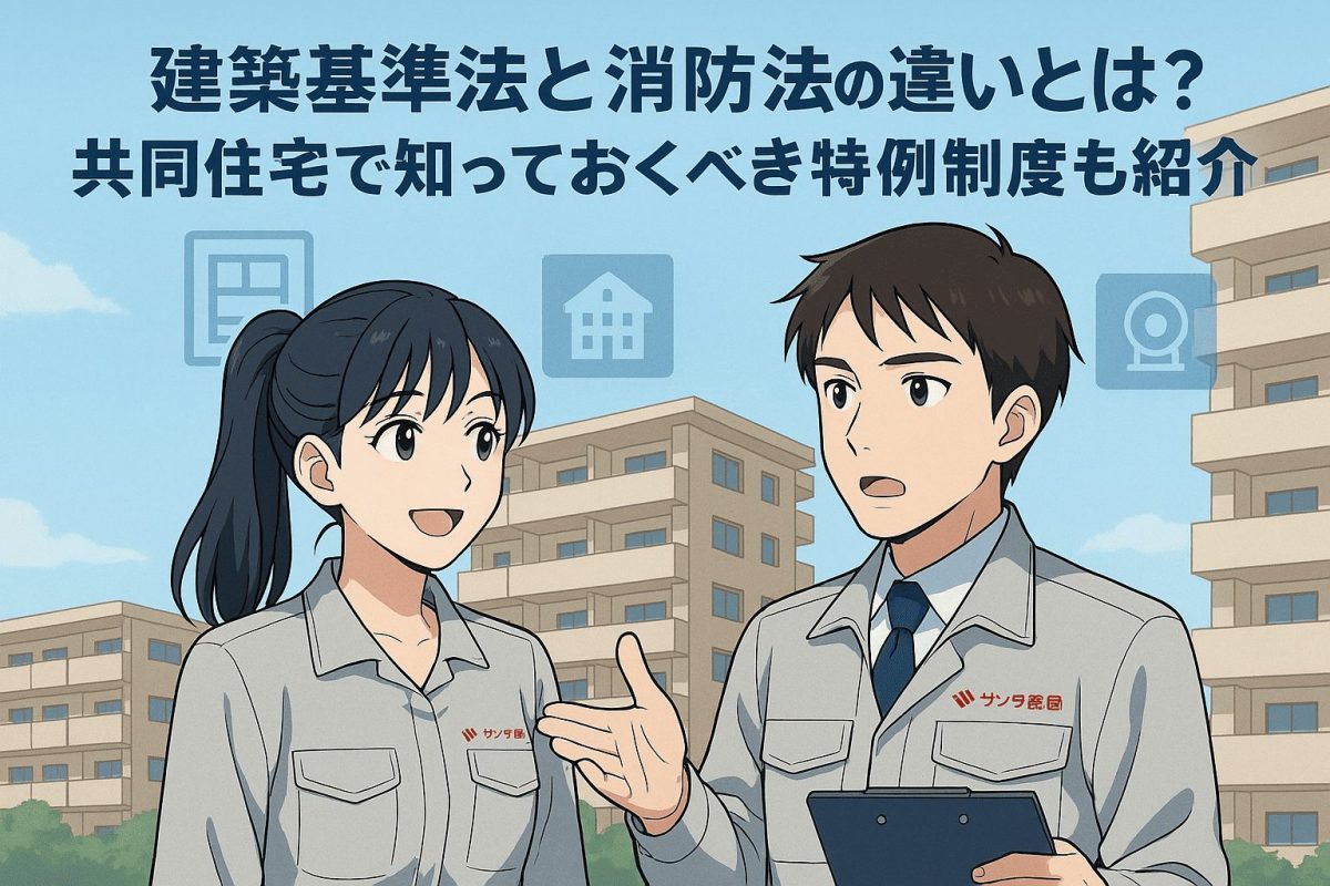 建築基準法と消防法の違いとは?共同住宅で知っておくべき特例制度も紹介