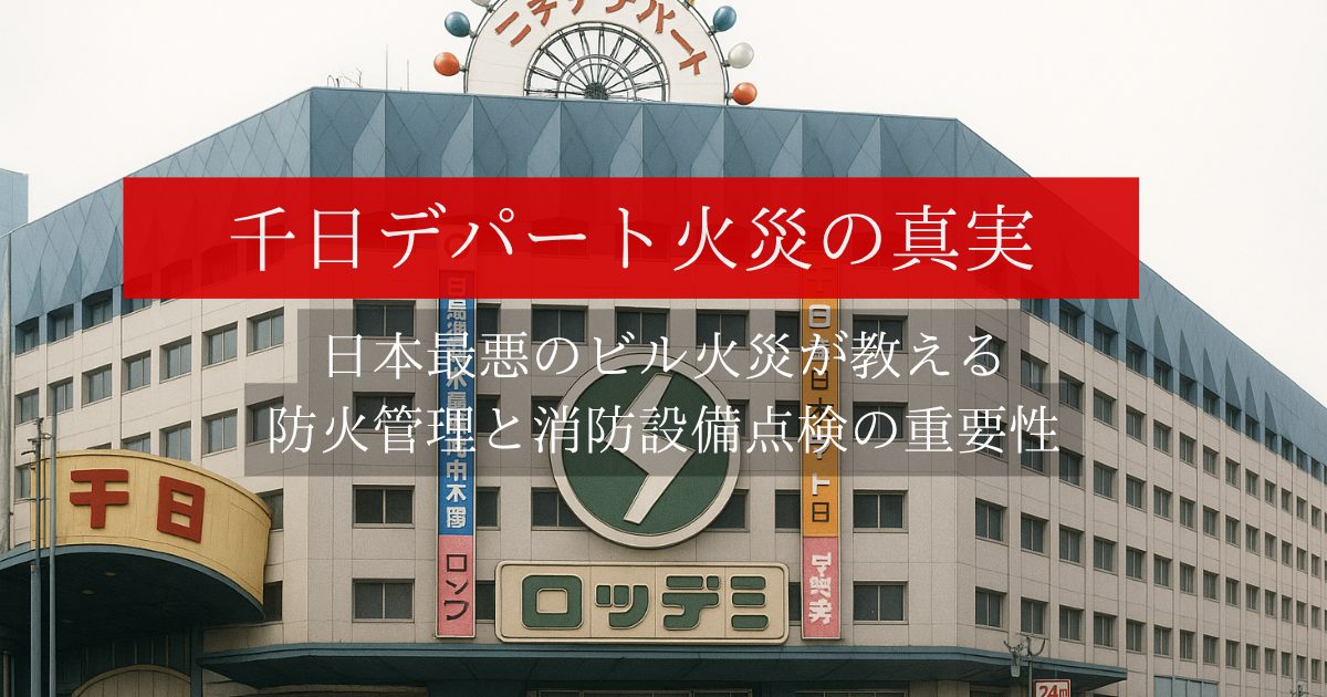 千日デパート火災の真実──日本最悪のビル火災が教える防火管理と消防設備点検の重要性