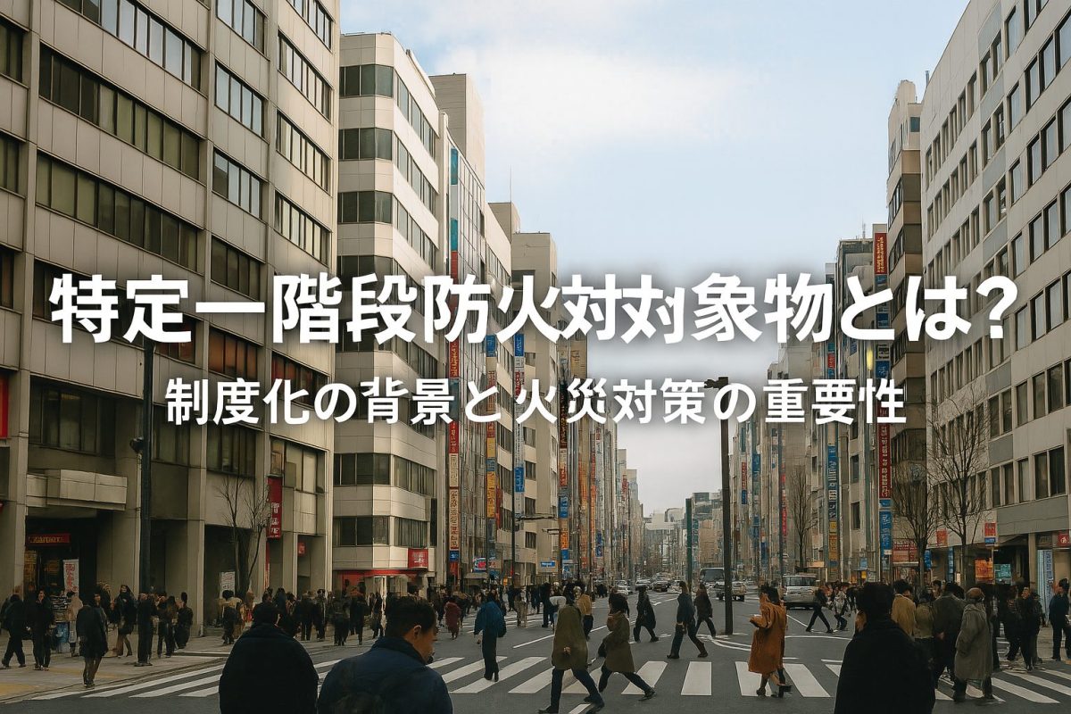 特定一階段防火対象物とは?制度化の背景と火災対策の重要性
