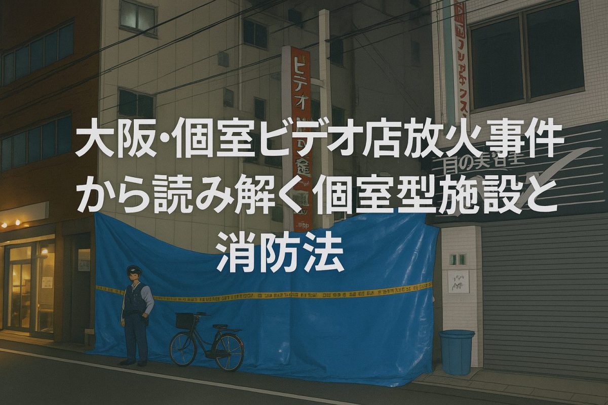 大阪・個室ビデオ店放火事件から読み解く、個室型施設と消防法の盲点
