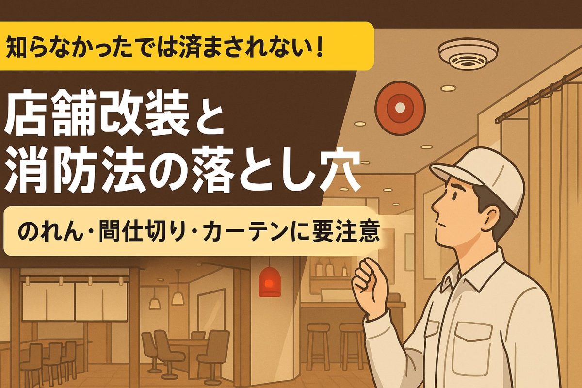 店舗改装で意外と見落とす!消防法の関係